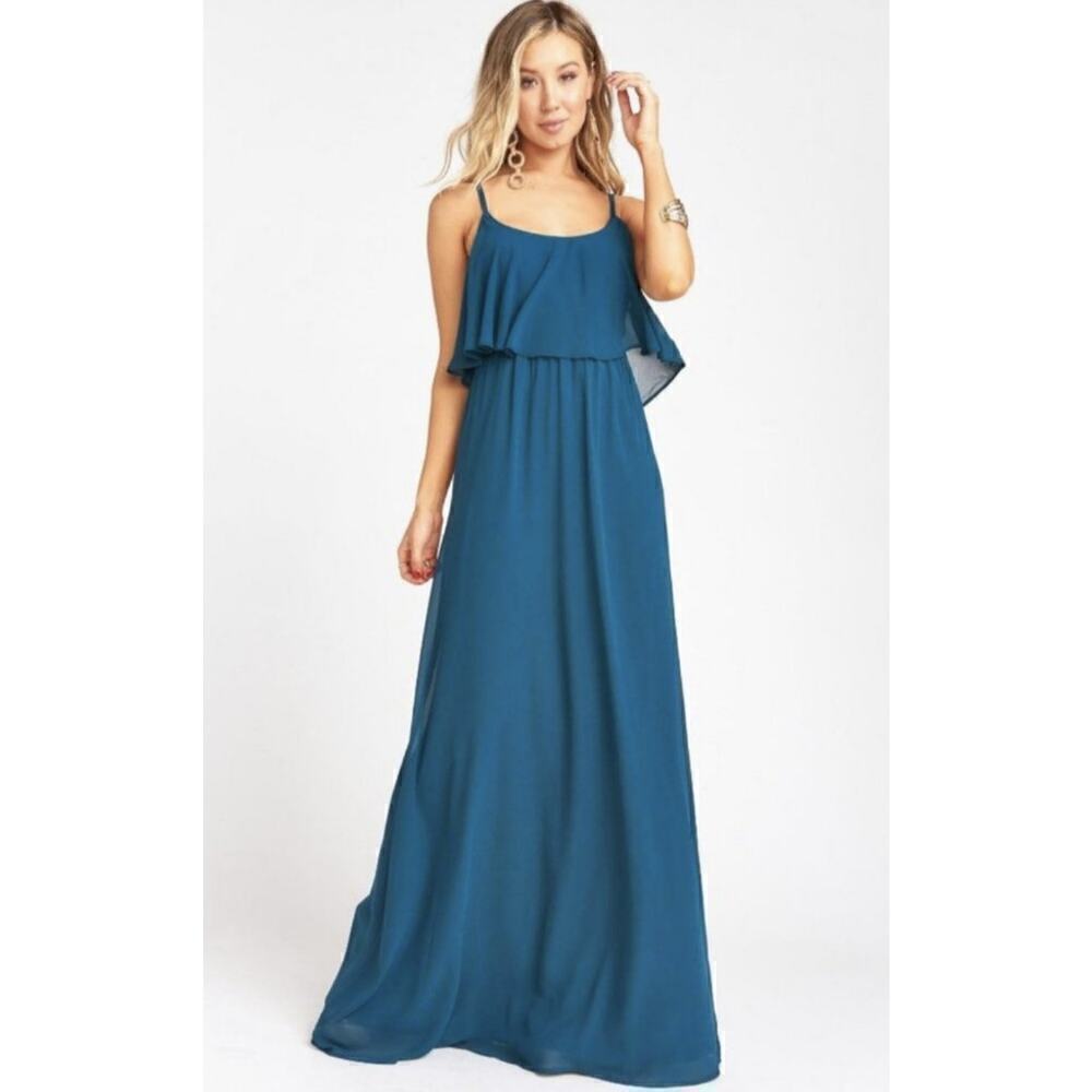 Show Me Your Mumu Caitlin Ruffle Maxi Dress‎ | XS |NWT
